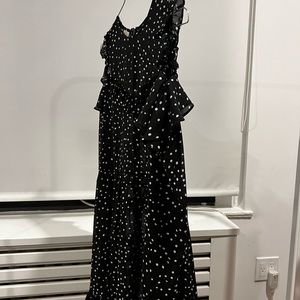 Black Polka Dot Maxi Dress